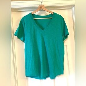 Loft cotton v-neck tee